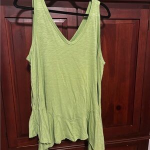Torrid Light Green V-Neck Tank Top
